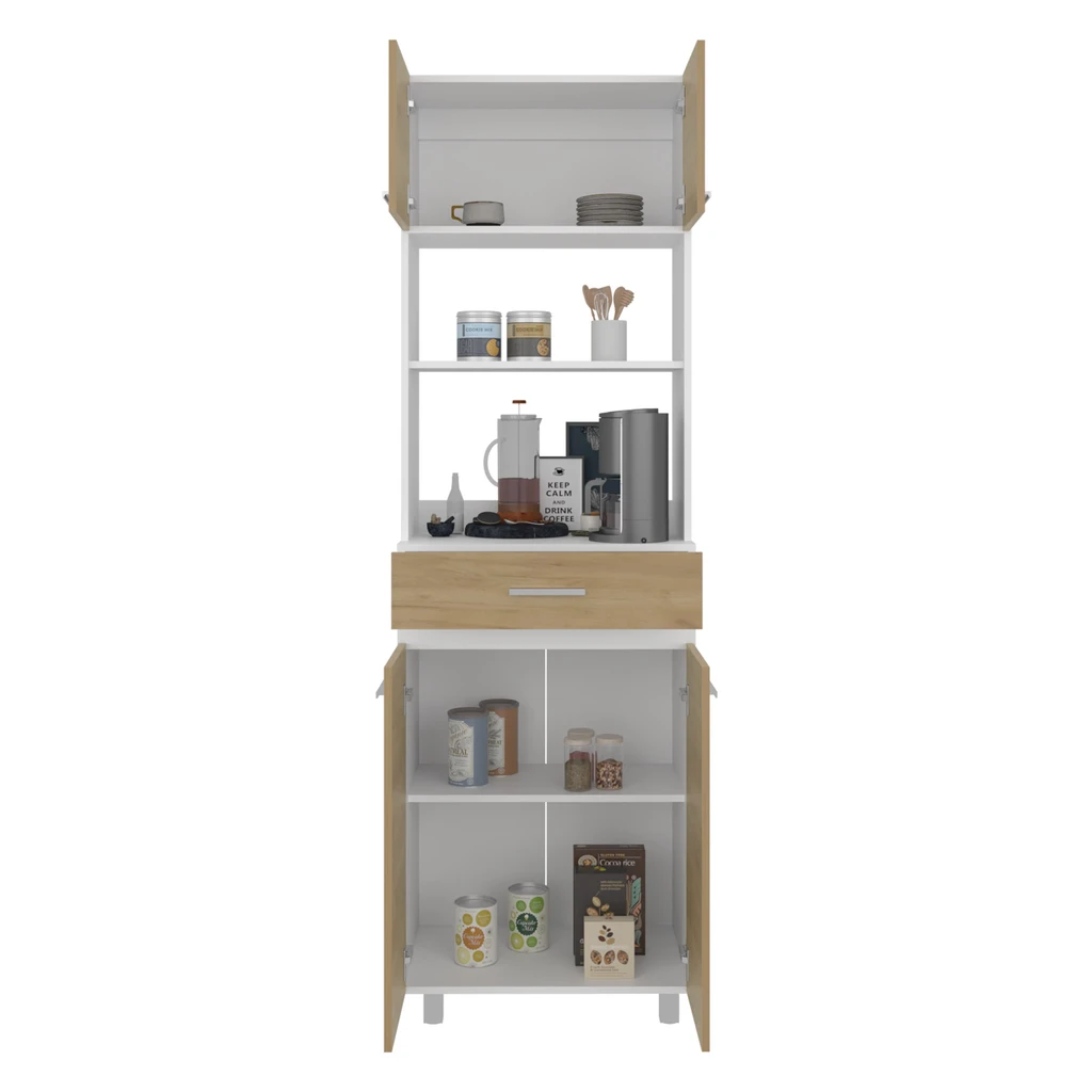 Tuhome Furniture Sicilia Freestanding Kitchen Pantry Cabinet for Organized Storage