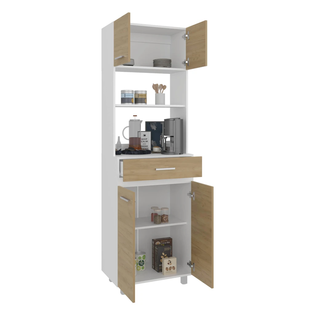 Tuhome Furniture Sicilia Freestanding Kitchen Pantry Cabinet for Organized Storage