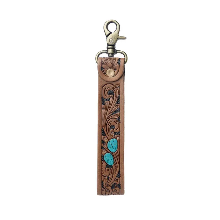 Dani Morgans Daydreams Leather Tooled Key Fob