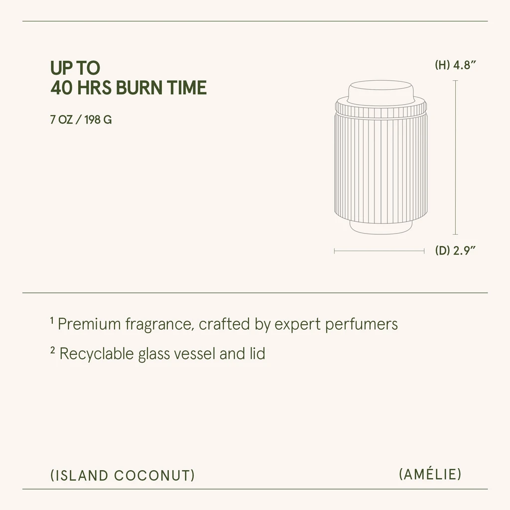 La Jolie Muse Amélie – Island Coconut Candle