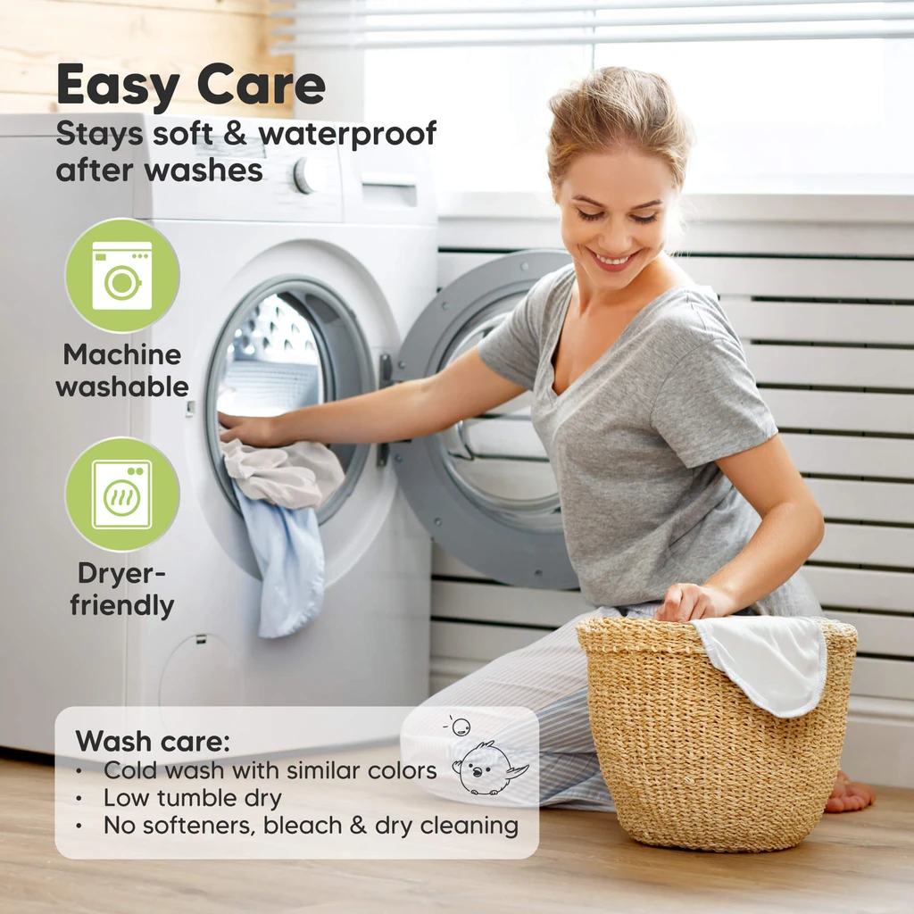 KeaBabies 2-Pack Soothe [Protect+] Waterproof Bassinet Sheets
