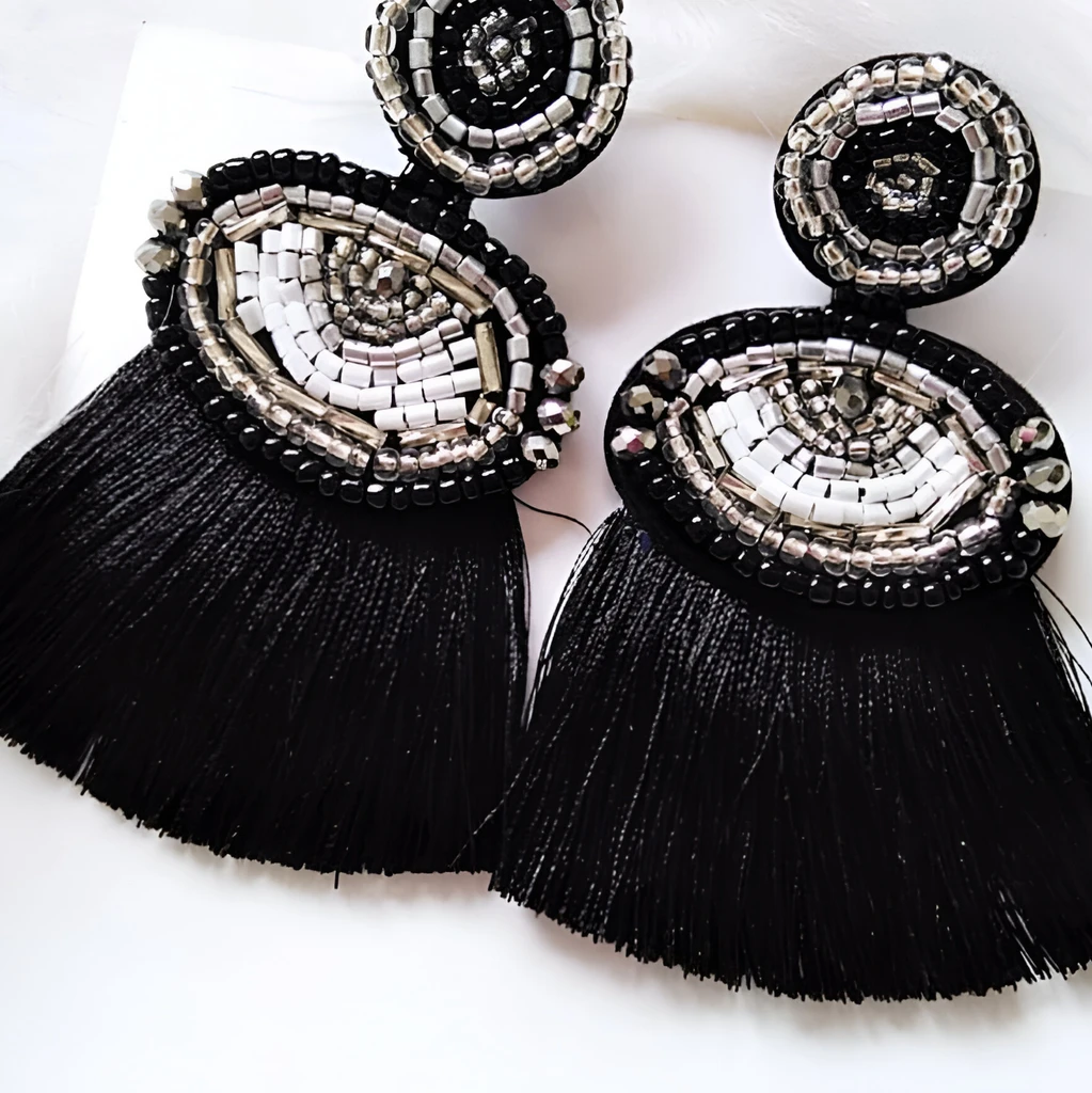 Your Wear Vibes Ethnic Style Long Tassel Earrings