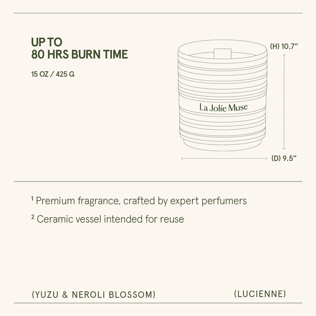 La Jolie Muse Lucienne - Yuzu & Neroli Blossom Candle