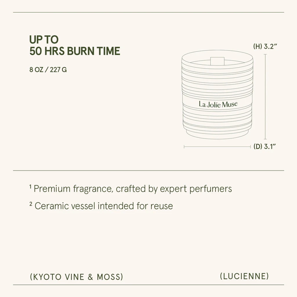 La Jolie Muse Lucienne - Kyoto Vine & Moss Candle