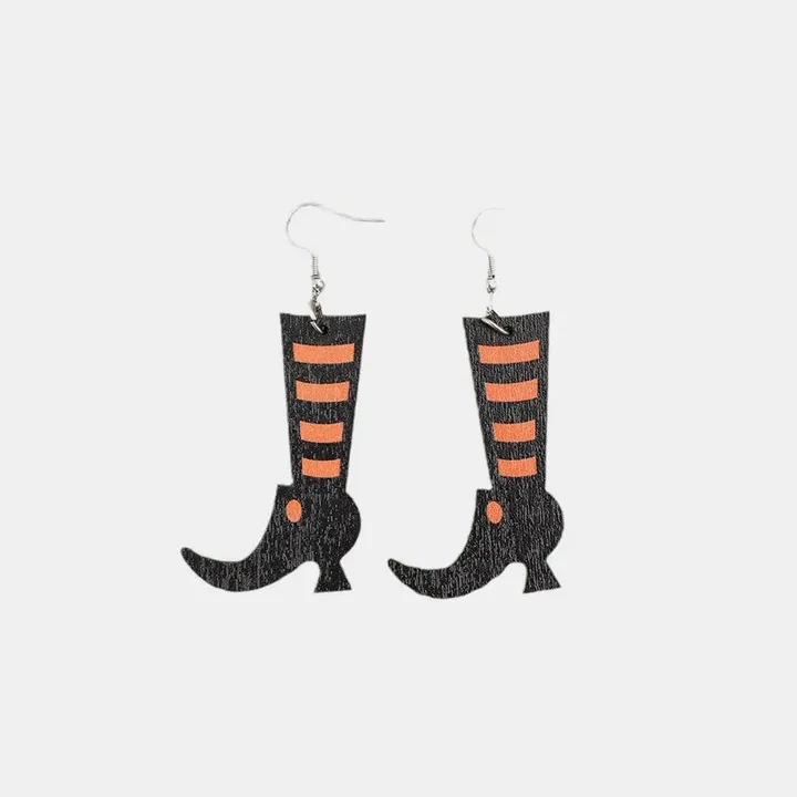 Your Wear Vibes Alloy Wooden Boots Earrings