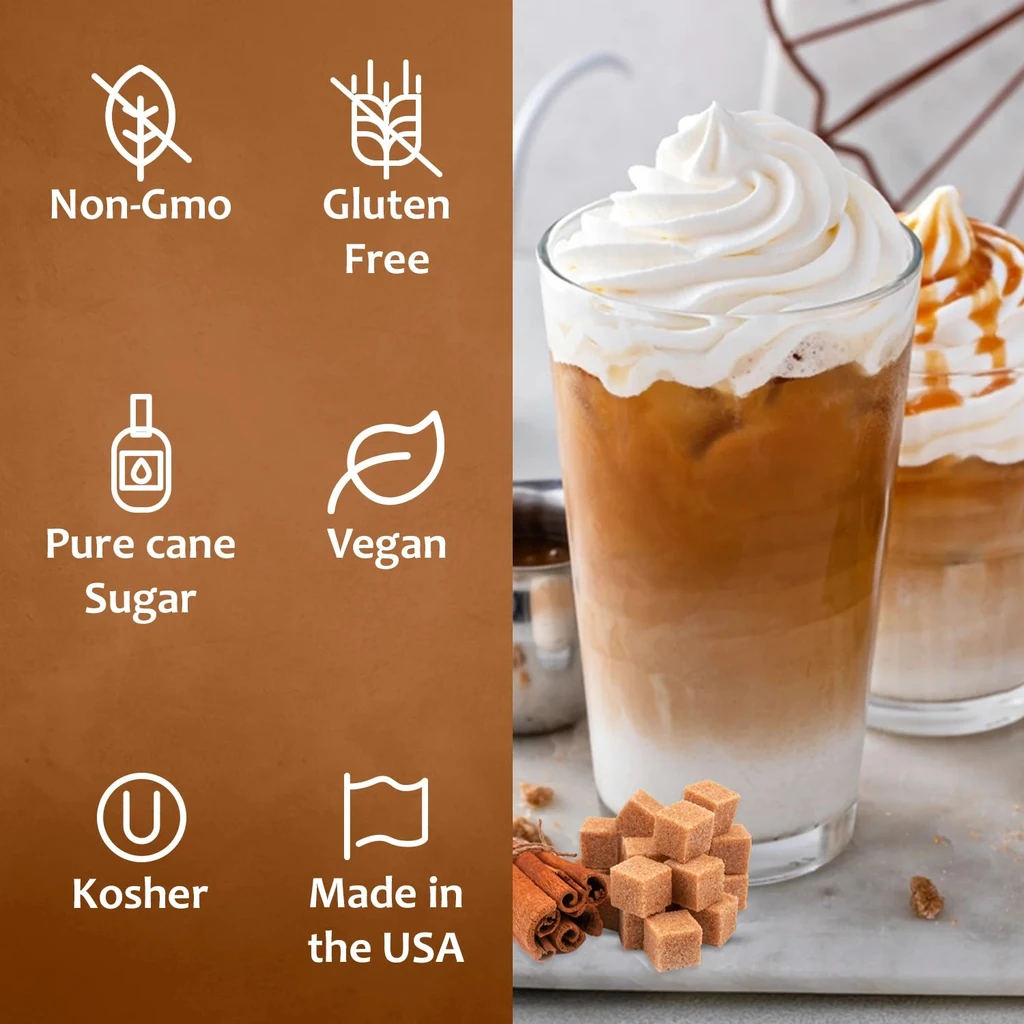 Syruvia Variety Pack - French Vanilla, And Brown Sugar Cinnamon Coffee Syrup