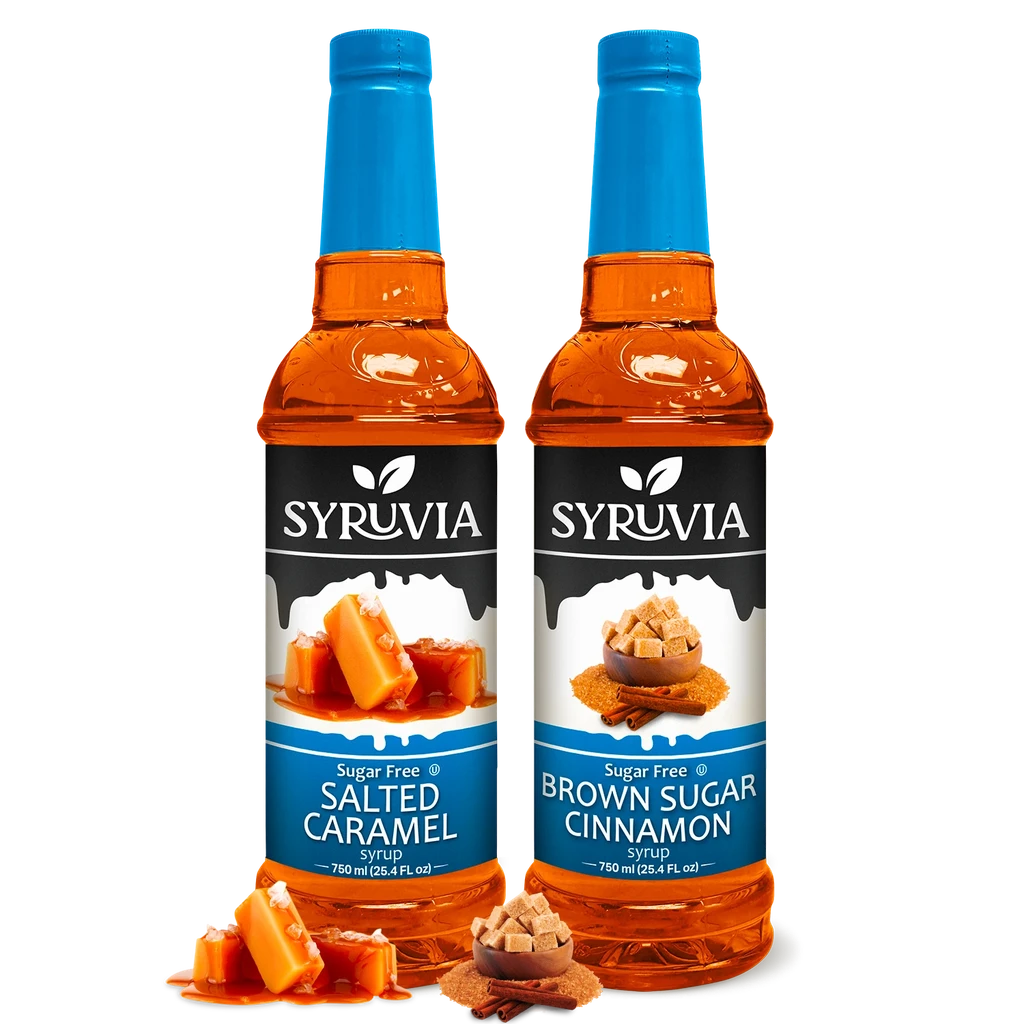 Syruvia Variety Pack - Sugar Free Salted Caramel And Sugar Cinnamon Syrup