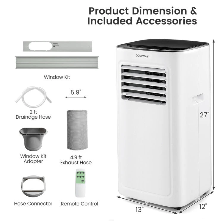 Directdeals 9000 BTU Portable AC W/ Timer
