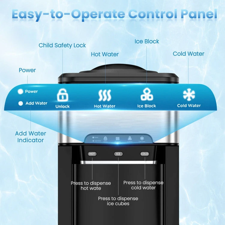 Directdeals 3-in-1 Water Cooler Dispenser With Ice Maker & Temp Settings