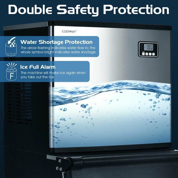 Directdeals 353lbs/24H Commercial Ice Maker With 198lbs Bin