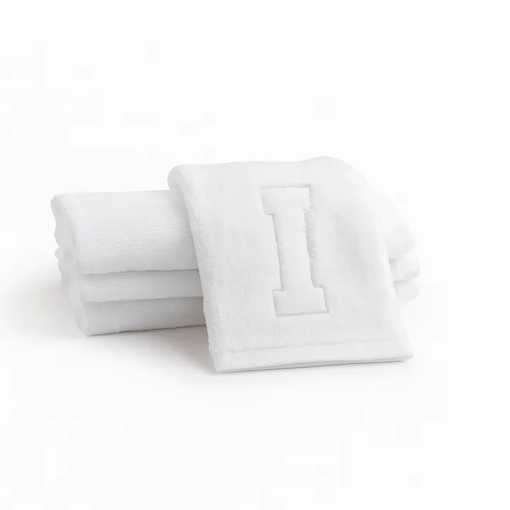 Waterdale Collection Set Of 2 Initial Embossed Finger Towel