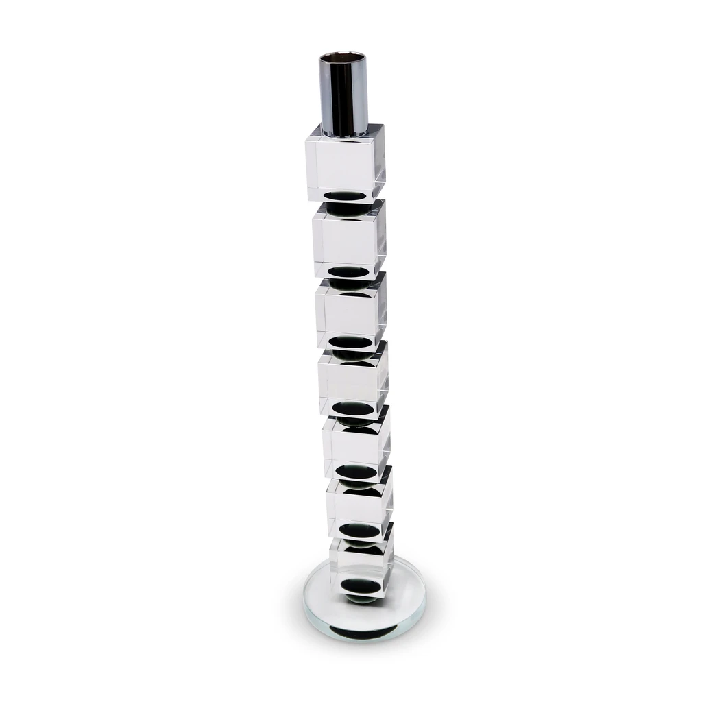 Vivience FOL Crystal Candlestick Block Design