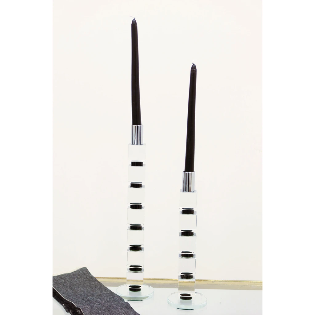 Vivience FOL Crystal Candlestick Block Design