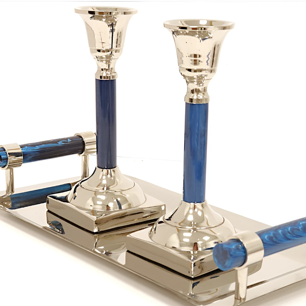 Vivience FOL Candlestick Set With Tray