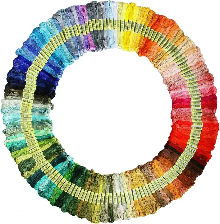 Loomini Learning Rainbow Color Embroidery, Cross Stitch Threads