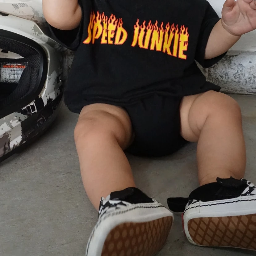 Little Trouble Speed Junkie Baby Romper