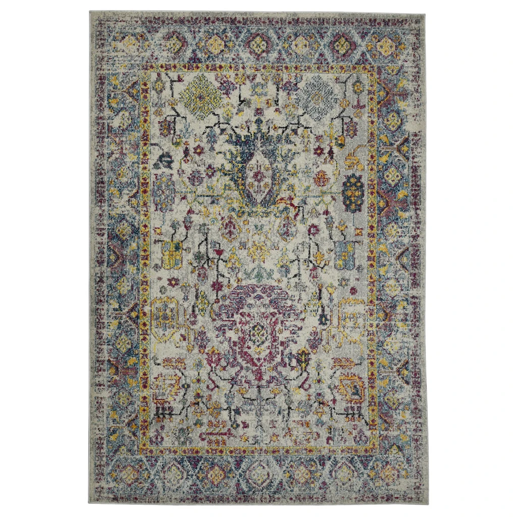 HomeRoots Floral Power Loom Area Rug