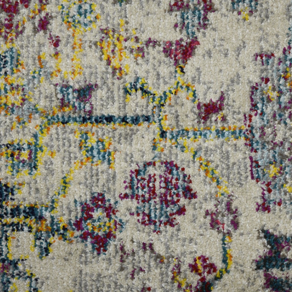HomeRoots Floral Power Loom Area Rug