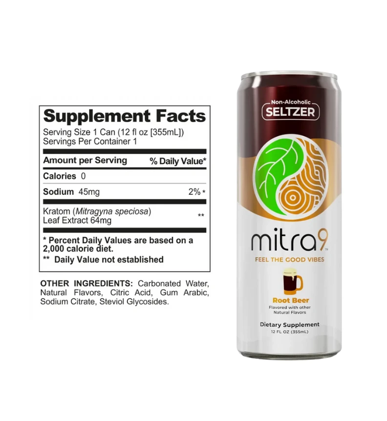 Mitra9 Brands Root beer Kratom Soda (4-pack)