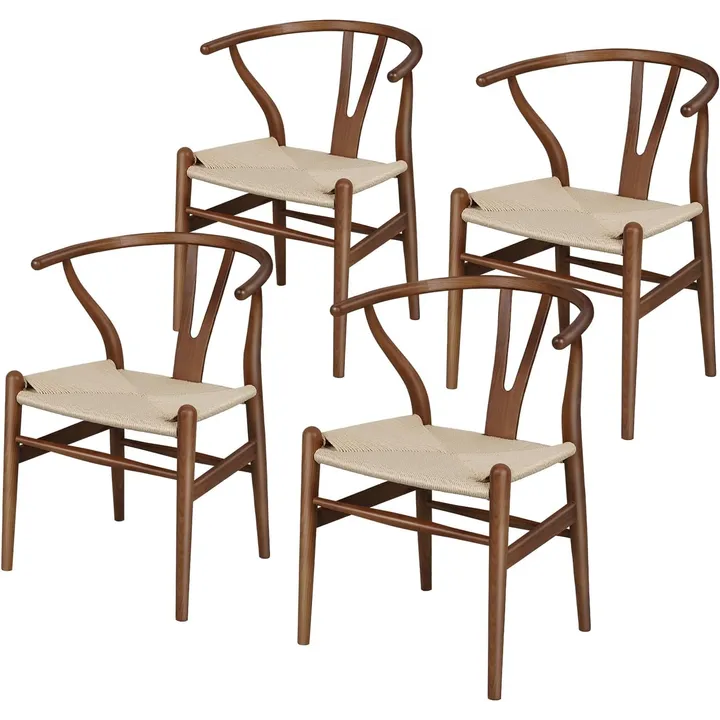 World modern design Mid-Century Modern Y-Arm Solid Wood Wish-bone Dining Chair