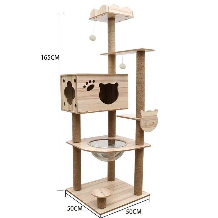 Dog Hugs Cat Space Capsule Cat Crawl Nest With Scratching Board