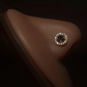 YonidaPunani Magnolia Nose Stud Ring Piercing Jewelry