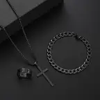 Stainless Steel Retro Jewelry Set for Men