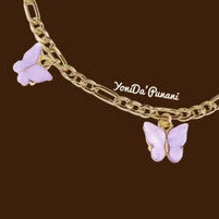 YonidaPunani Adjustable Chain Closure Fairytale Butterfly Anklet Jewelry