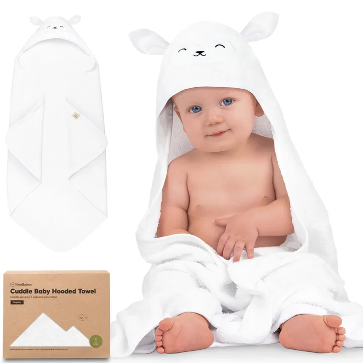 KeaBabies Cuddle Baby Hooded Towel