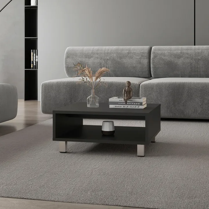 FM FURNITURE Avondale Coffee Table in Melamine with Open Storage