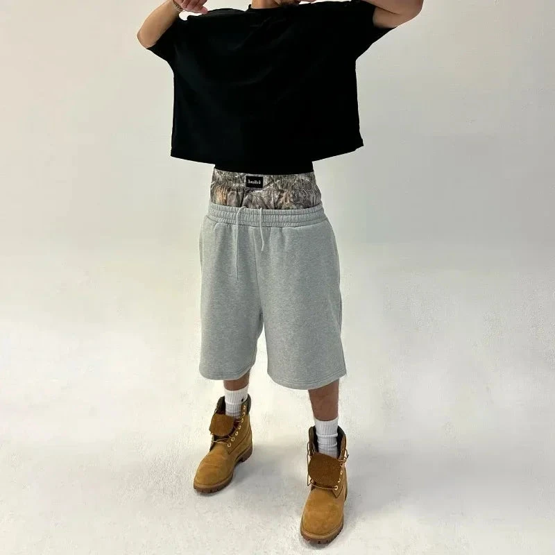 ZYNE New Summer Letter Embroidery Loose Sports Shorts