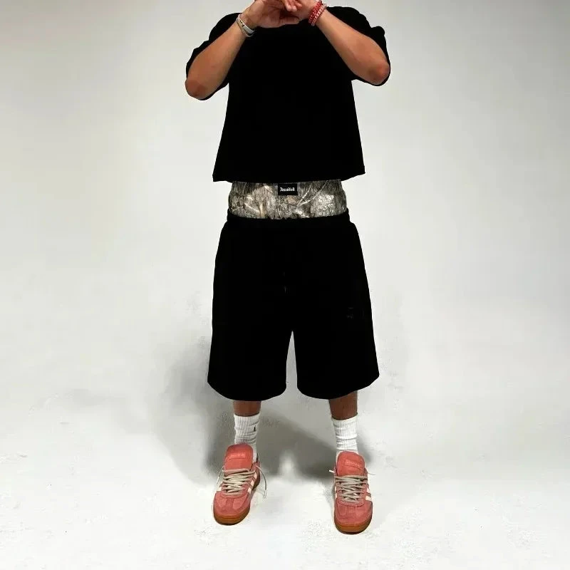 ZYNE New Summer Letter Embroidery Loose Sports Shorts