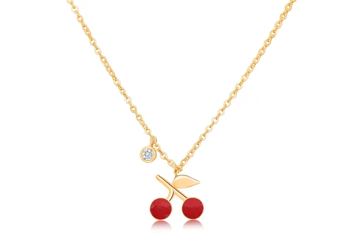 Chanteur Cherry Girl's Chained Necklace Pendant