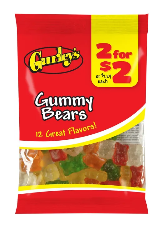 Gurley's Foods Assorted Gummi Bears - Soft & Fruity Treats