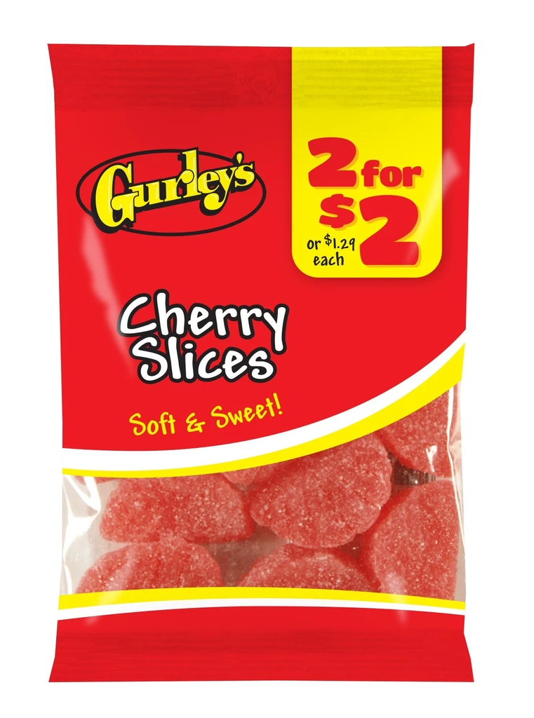 Gurley's Foods Cherry Slices, Gummy Fruit Candy, Sweet And Chewy