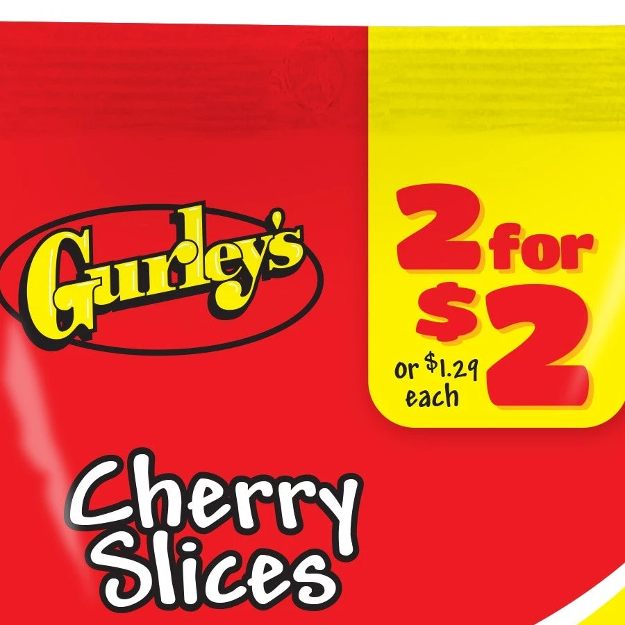 Gurley's Foods Cherry Slices, Gummy Fruit Candy, Sweet And Chewy