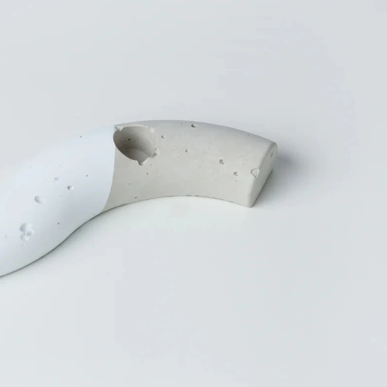 Bluecorn Candles Handcrafted S-Shaped Concrete Taper Candle Holder