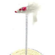 Dog Hugs Cat Whisker Whirligig: Handcrafted Solid Wood Cat Toy