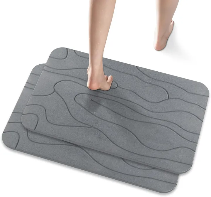 Drinkpod Stone Bath Mat Diatomaceous Earth Shower Mat Non-Slip Super