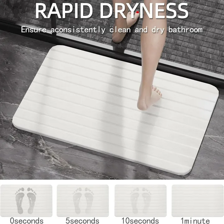 undefined Stone Bath Mat Diatomaceous Earth Shower Mat Non-Slip Super