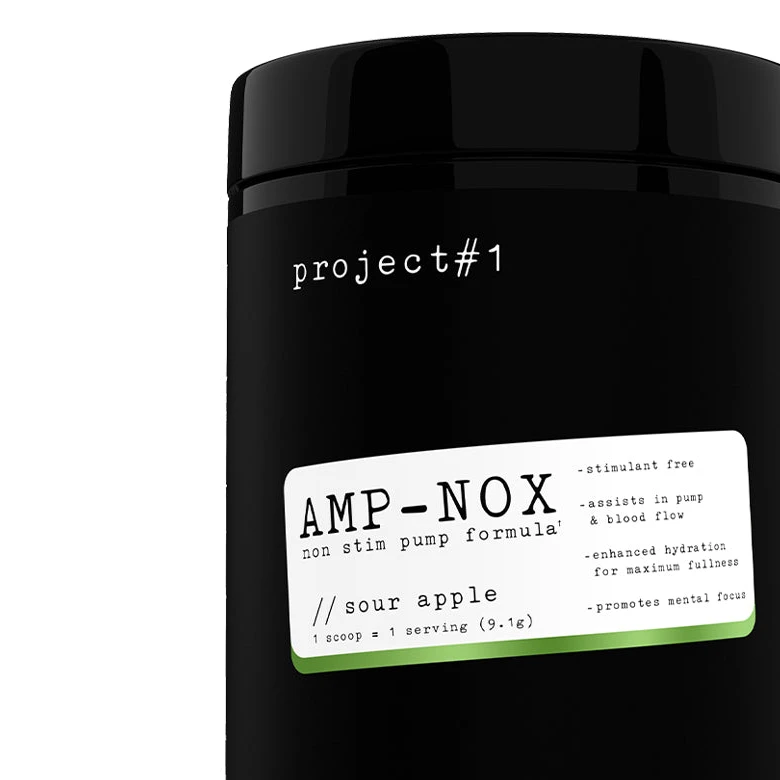 Project #1 Nutrition Sour Apple AMP-Nox Pre-Workout: Explosive Pumps & Hydration