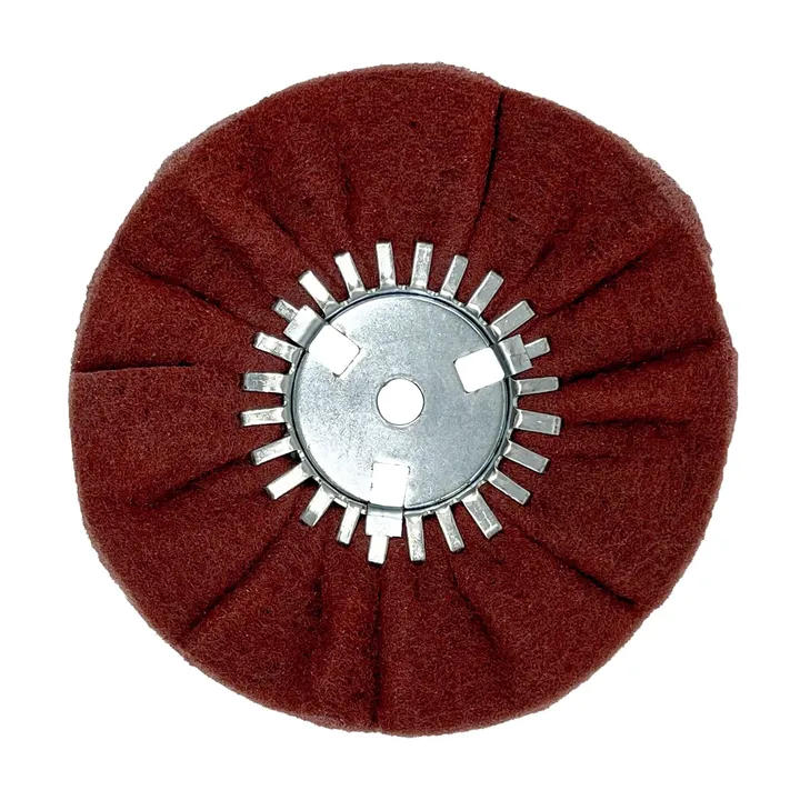 Renegade Products USA Satin Airway Buffing Wheel For Angle Grinders With Center Plate