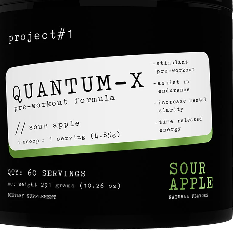 Project #1 Nutrition Sour Apple Quantum-X Gummy Bear: Energy & Performance Boost