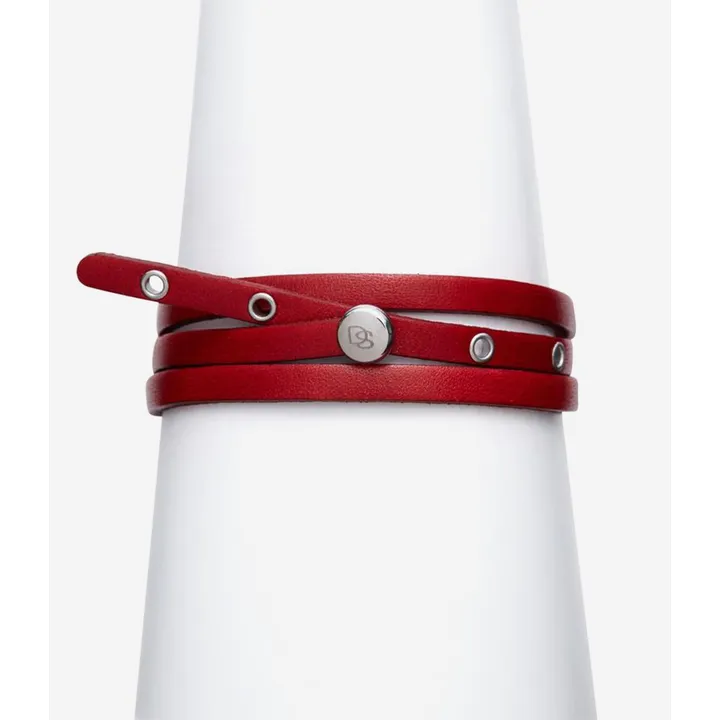 Degs & Sal Sterling Silver Leather Adjustable Strap Bracelet