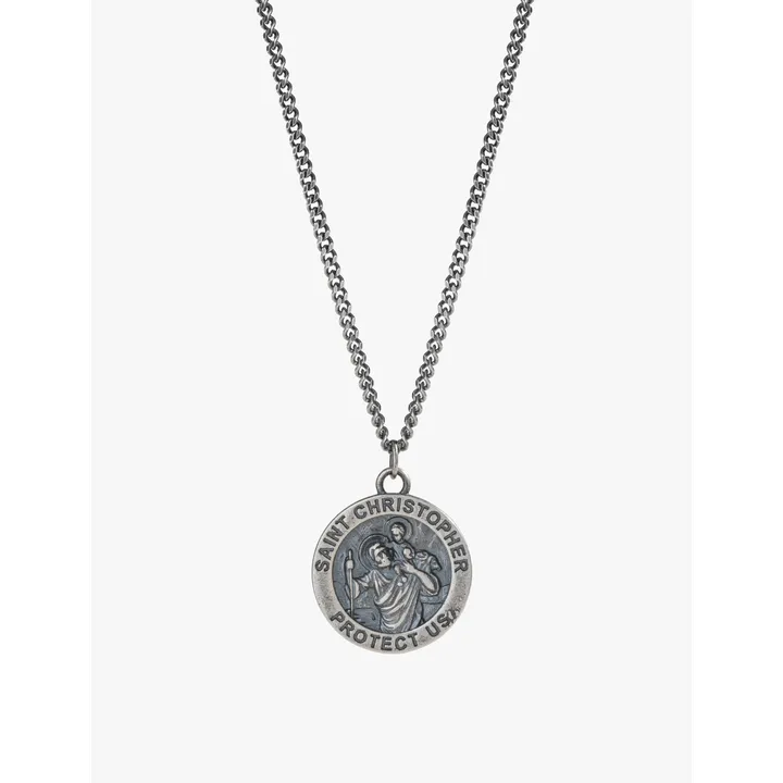 Degs & Sal Sterling Silver Saint Christopher Necklace