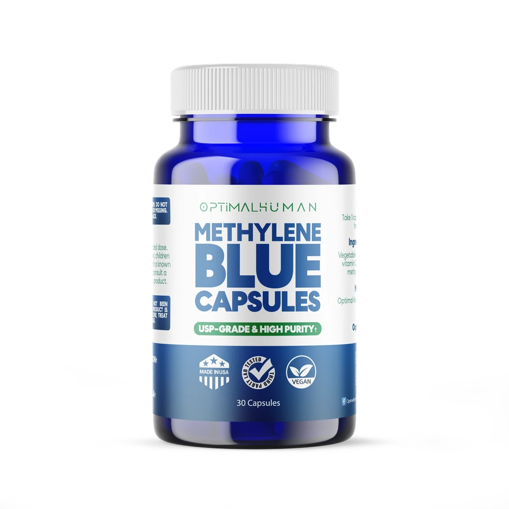Optimal Human USP Grade Methylene Blue 10mg Capsules