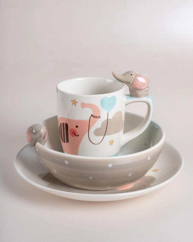 Casa Amarosa Ellie Handpainted Kids Breakfast Set