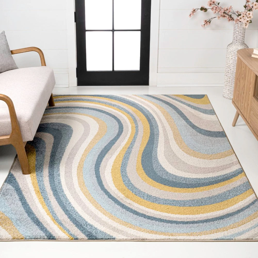JONATHAN Y Flow Abstract Swirl Area Rug - Rectangle