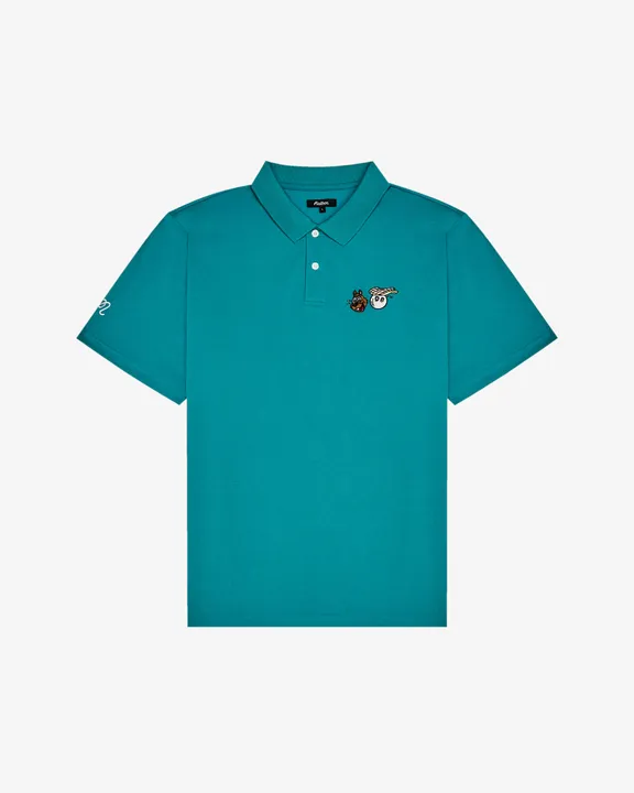 Malbon Golf Two Man Scramble Pique Polo