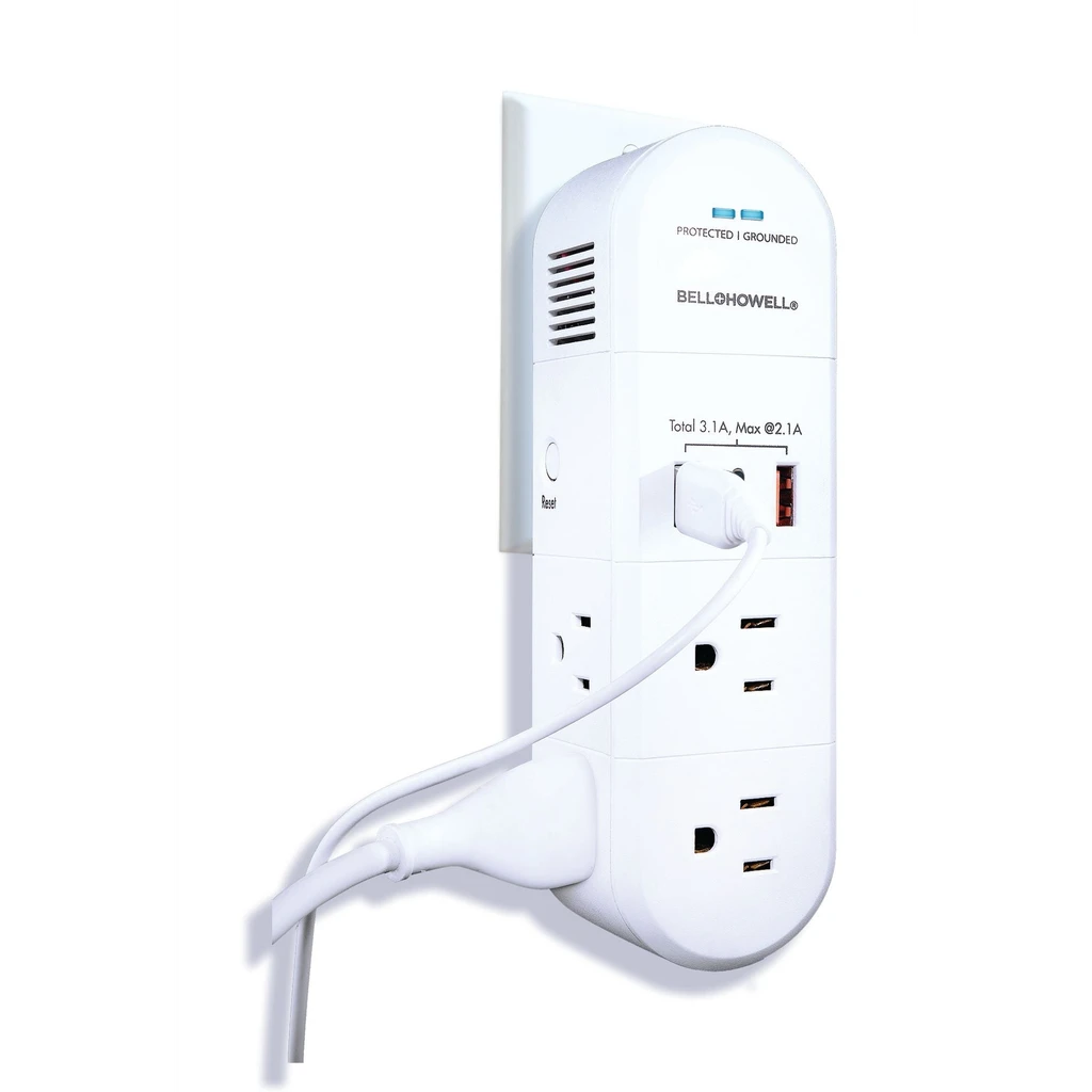 Bell + Howell Swiveling Charging Station USB Outlet Extender